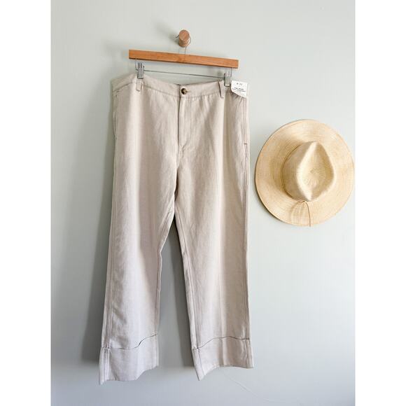 Madewell | NWT The Dean Easy Straight Pant in Bone | Sz 32 - Picture 2 of 12